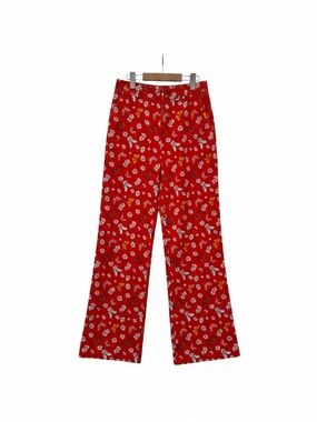 SHEIN Red Floral Button-Front Top